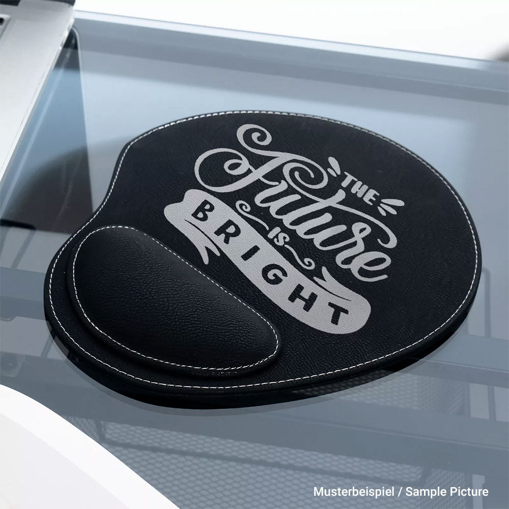 Personalisiertes PU-Kunstleder-Mauspad mit Handballenauflage