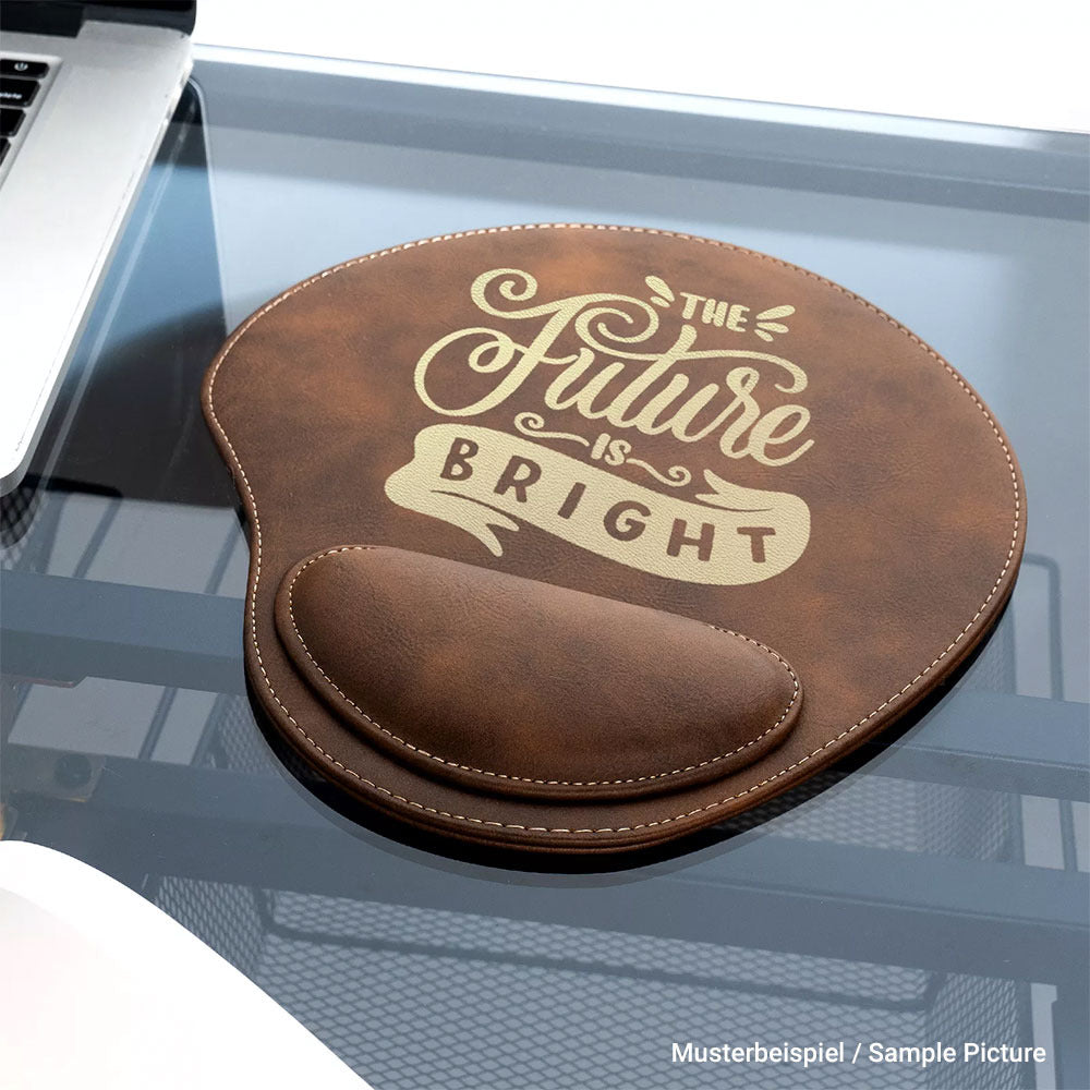 Personalisiertes PU-Kunstleder-Mauspad mit Handballenauflage